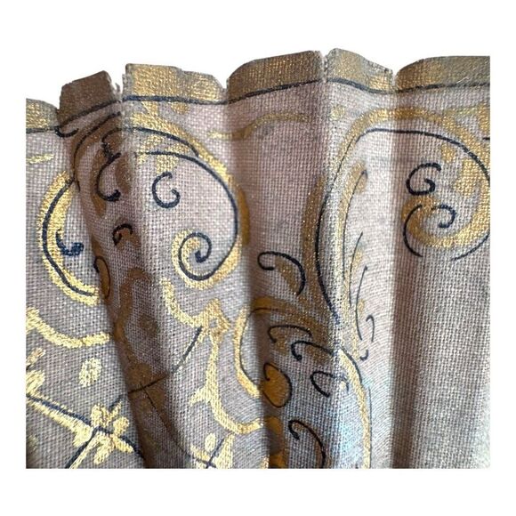 Vintage Alexandre Hand-Painted Folding Fan Signed Gold & Courting Couple READ - Picture 8 of 11